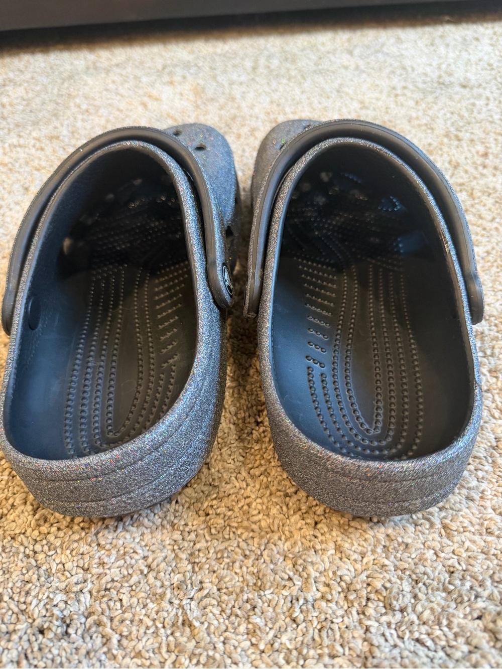 CROCS Classic Glitter Clog in Charcoal Sparkle - Picture 4 of 5